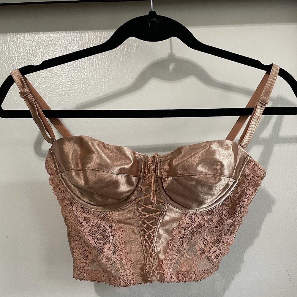 Vintage Balconet Lace-up Bustier ❣︎